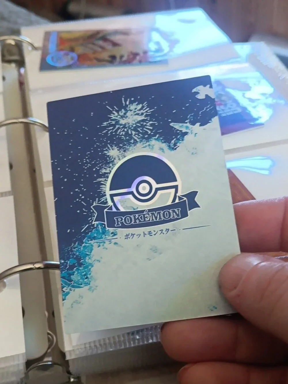 Pokemon Red and Yellow Blaze Card with Purple Background